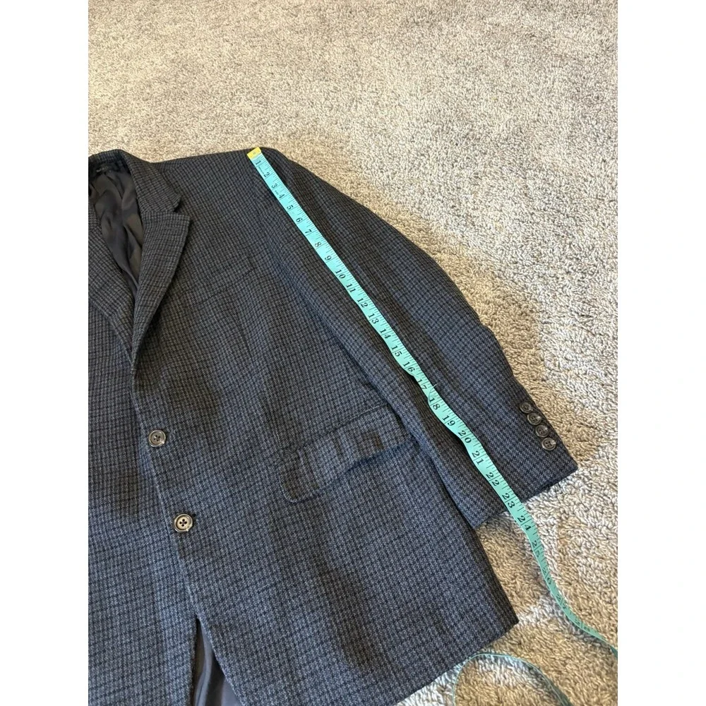 Ralph Lauren Chaps Mens Blazer Size 42R  Houndstooth Sport Coat Jacket Vintage